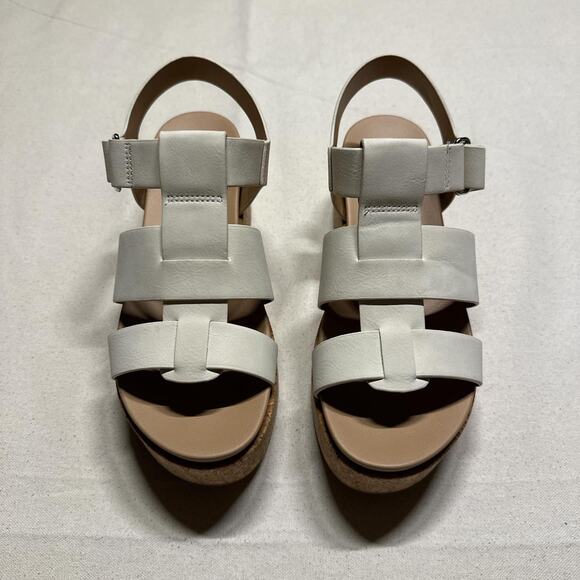 White and cream platform sandals - Picture 1 of 5